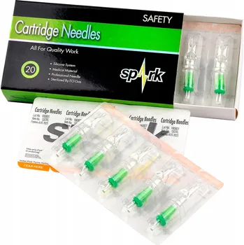 Tetování Cartridge / Jehla na tetování Spark 7RL 0,30 mm s membránou, 20 ks