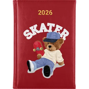 Kalendář Knižní kalendář 2026 A5 červený