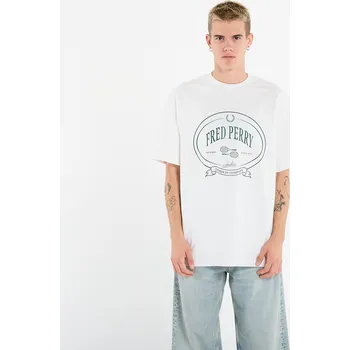Tričko FRED PERRY Chosen By Champions T-Shirt Snow White XL