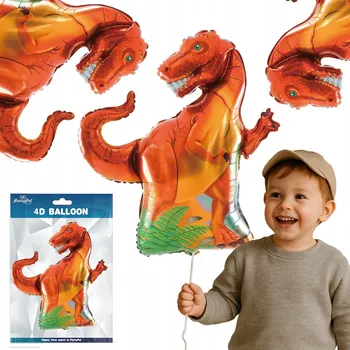 Balónek FÓLIOVÝ BALÓNEK S S POTISKEM NA HELIUM DINO TYRANOSAURUS T-REX 76x91 CM PRO DĚTI