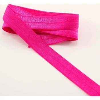 Textilie Lemovací pruženka - ostře růžová - šířka 1,5 cm