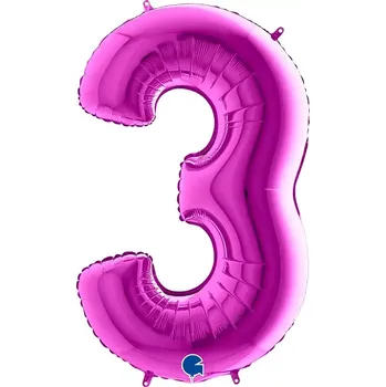 Balónek Foliová číslice - fialová 3