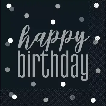 Papírový ubrousek Papírové ubrousky Glitz černé