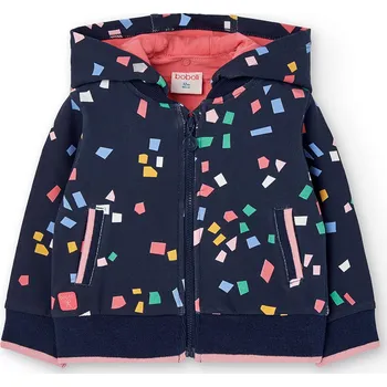 Dívčí oblečení Boboli Dívčí mikina BRIGHT CITY Barva: Modrá, Velikost BOBOLI: 3 roky (98)