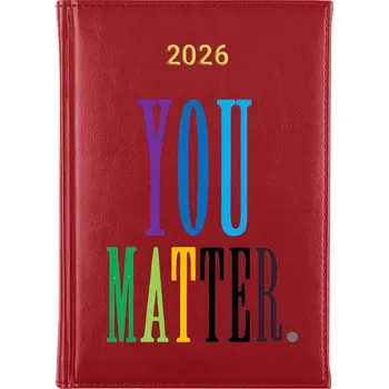 Diář Knižní kalendář 2026 A5 červený