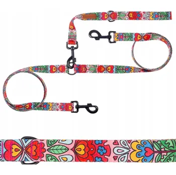 Vodítko pro psa Vodítko pro dva psy Ukory popruh 1,78 m