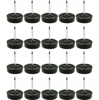 Podložka pod nábytek 100 x Nábytkový kluzák s hřebíčkem průměr 15 mm černý pro nábytek