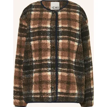 Dámský blejzr Ichi Dámská Plyšová Bunda Ihkolira, tmavě modrá / hnědá /...