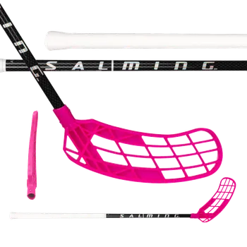 Florbalová hůl SALMING Q-series Aero Quest1 F27 Black/Silver 96(107 R) - 96 (107) cm/Pravá ruka dole