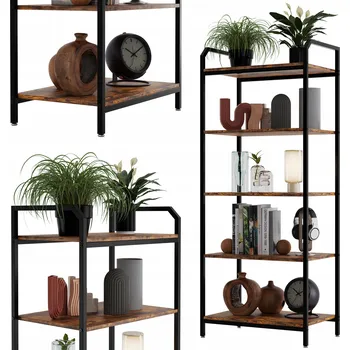 regál Regál Lenmar 60 cm x 187 cm x 30 cm černý