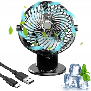 Domácí ventilátor USB stolní ventilátor s klipem ESPERANZA – malý, přenosný a výkonný