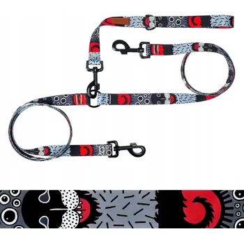 Vodítko pro psa Vodítko pro dva psy Ukory popruh 1,58 m