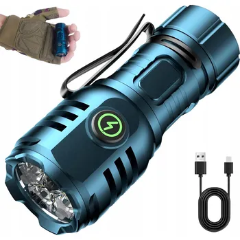 MINI LED SVÍTILNA 6000 LUMENŮ USB-C NABÍJECÍ 8 REŽIMŮ VODĚODOLNÁ PRO OPRAVY