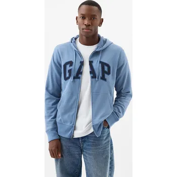 Pánská mikina Mikina GAP French Terry Fullzip Logo Hoodie Soft Cornflower S