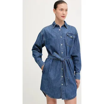 Dámské šaty Džínové šaty G-Star Belted modrá barva, mini, D26814-D252 D26814.D252 55J, vel. S