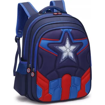 Školní batoh vícekomorový 45878996588 K&M červený, modrý, vícebarevný, 20 l