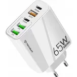 Techsuit PentaXPower CHC2 Nabíječka 5v1 USB + Type-C 65W GaN Bílá