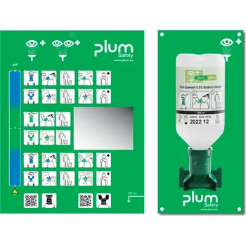 Lékárnička Nástěnný držák s 1 láhví na výplach očí, roztok kuchyňské soli, 500 ml