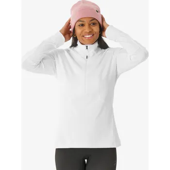 Pánské tričko WEDZE Dámské spodní termotričko se zipem u krku BL Ski 500 XS BÍLÁ