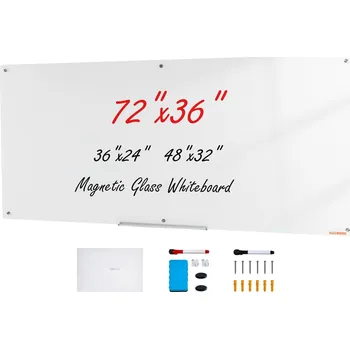 Kancelářský nábytek Magnetická tabule szklana 182,9 x 91,5 cm