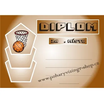 VIZINGR Basketbal diplom A4 č.5