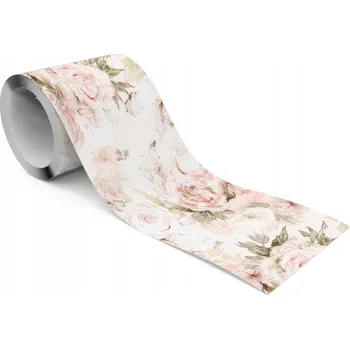 Fototapeta Samolepicí Dekorativní Bordura KVĚTINY Pivoňky Rostliny v retro stylu