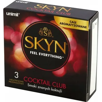Vrták Unimil Skyn Cocktail Club nelatexové prezervativy 3 kusy