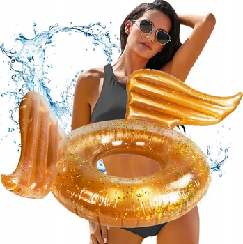 Nafukovací kruh NAFUKOVACÍ KRUH S KŘÍDLY, TŘPYTIVÁ KŘÍDLA, PRO PLAVÁNÍ, DOVOLENÁ