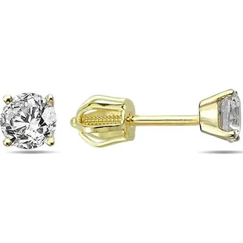 Náušnice Lillian Vassago Zlatá náušnice na šroubek zdobená zirkonem 4 mm, jeden kus LLV98-GER157ŠL/01 Barva zlata: Žlutá