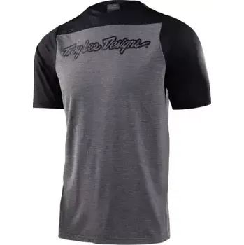 cyklistický dres Troy Lee Designs Skyline Signature pánský dres krátký rukáv Heather Gray/Black vel. M