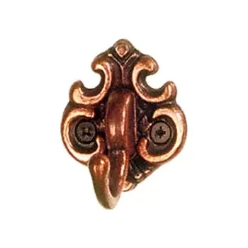 Nábytkové kování H1. Háček staroměď