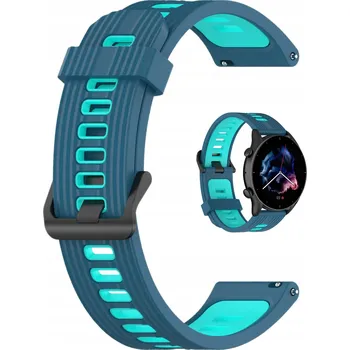 Příslušenství k chytrým hodinkám DVOUBAREVNÝ SILIKONOVÝ ŘEMÍNEK 20 MM PRO HODINKY SAMSUNG AMAZFIT GARMIN