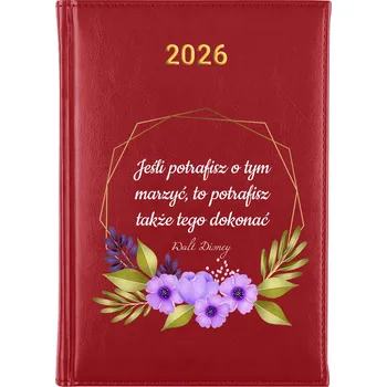 Diář Knižní kalendář 2026 A5 červený