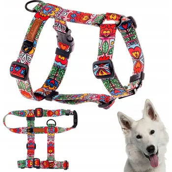 Postroj pro psa BAREVNÉ postroje GUARD pro malého psa štěněte S 15 mm Ukory se srdíčka