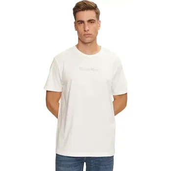 Pánské tričko Cavin Klein NM2748 bílá perla velikost M