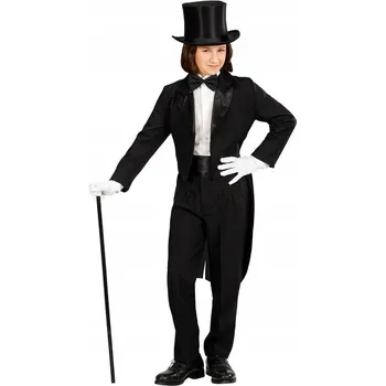 Karnevalový kostým KOSTÝM DĚTSKÝ FRAK RETRO 20. LÉTA GENTLEMAN 116 Černá 116