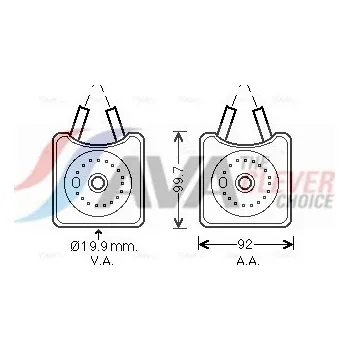 Chladič motoru Olejový chladič, motorový olej AVA Benelux VN3215