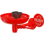 Oční sprcha se záchytnou miskou, červená, nástěnná, 3/4 pro cirkulaci