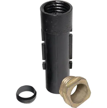 Elektrická zásuvka Zemnicí zásuvka z šedé litiny, kompletní s upínacím a závitovým kroužkem