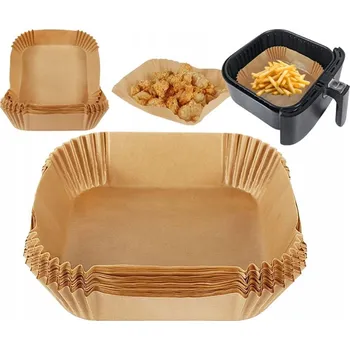 Pečicí papír PAPÍROVÉ VLOŽKY DO HORKOVZDUŠNÉ FRITÉZY AIR FRYER 20 x 20 cm 50 KS