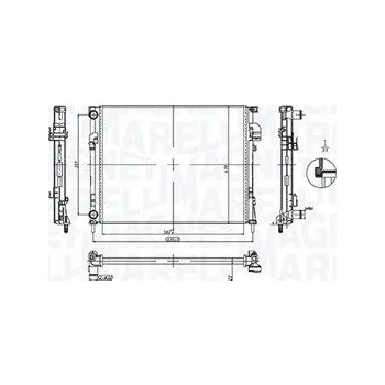 Chladič motoru Chladič, chlazení motoru MAGNETI MARELLI 350213212900