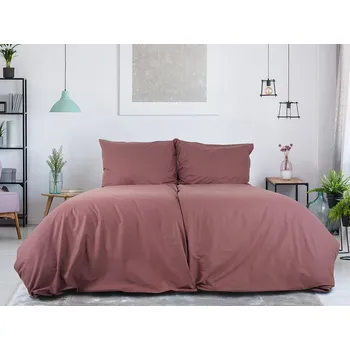 Povlečení B.E.S. - Petrovice, s.r.o. Povlečení BAVLNA Jednobarevné uzavírání ZIP - Bordó Rozměr: 140 x 200 + 70 x 90