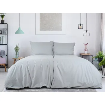 Povlečení B.E.S. - Petrovice, s.r.o. Povlečení BAVLNA Jednobarevné uzavírání ZIP - Šedá Rozměr: 200 x 220 + 2x 70 x 90