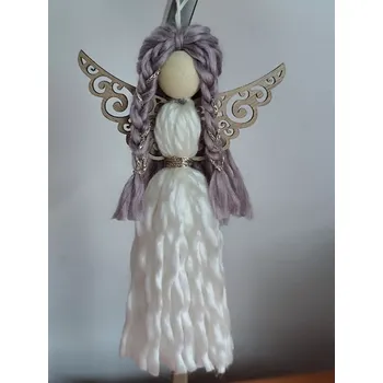 Andělka Vílí rosa (Macramé Andělka .. jemná víla srdce a klidu)