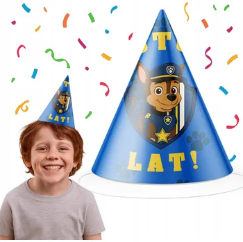 Čepice ČEPICE NAROZENINOVÉ ČEPICE PES POLICIE POHÁDKA STO LET[6 Ks]