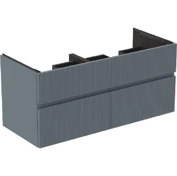 Koupelnový nábytek Ideal Standard Finesse - Umyvadlová skříňka, 120x51x55 cm, 4 zásuvky, Ribbed Matt ashblue E3399UQ