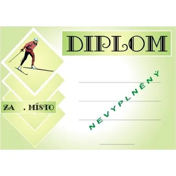Lyžování diplom A4 č.7