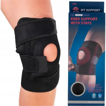 Univerzální černá kolenní ortéza se stabilizátorem