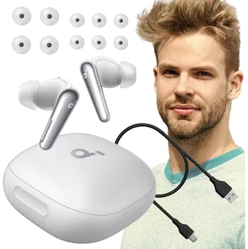 Sluchátka Bezdrátová sluchátka do uší Soundcore Liberty 4 Pro White