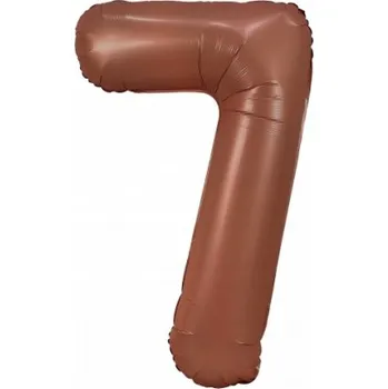 Balónek Foliový Balónek číslo 7 hnědý Coffe 86 cm